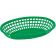 Winco POB-G 10 1/4" Green Premium Oval Fast Food Basket