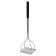 Winco PTMP-24S Chrome Plated 24" Square Faced Potato Masher with Soft Grip Handle
