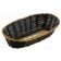 Winco PWBK-9B 3 7/8" x 8 3/4" Oval Black/Gold Polypropylene Woven Basket