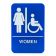 Winco SGNB-651B 6" x 9" Women Handicap Wall Sign with Braille