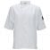 Winco UNF-9WM White Medium Signature Chef Tapered Fit Poly/Cotton Ventilated Chef Shirt With Mesh Panels, 1 Chest Pocket And 1 Thermometer Pocket On Sleeve