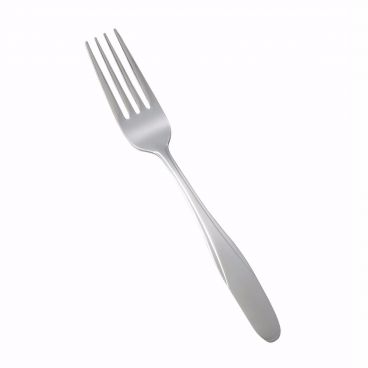 Winco 0008-05 Manhattan 7 1/4" Flatware Stainless Steel Solid Handle Dinner Fork
