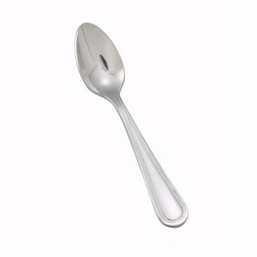 Winco 0021-09 4 1/8" Continental Flatware Stainless Steel Demitasse Spoon