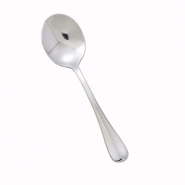 Winco 0034-04 6 15/16" Stanford Flatware Stainless Steel Bouillon Spoon