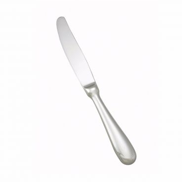 Winco 0034-15 8 3/4" Stanford Flatware Stainless Steel Dinner Knife with Hollow Handle