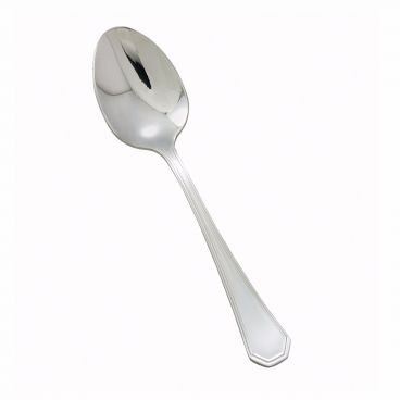 Winco 0035-10 8 1/4" Victoria Flatware Stainless Steel European Size Table Spoon