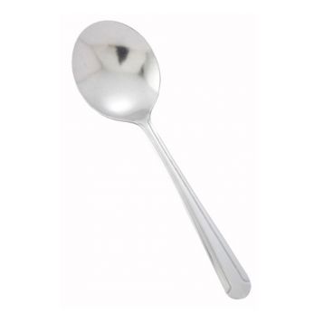 Winco 0081-04 6" Dominion Flatware Stainless Steel Bouillon Spoon