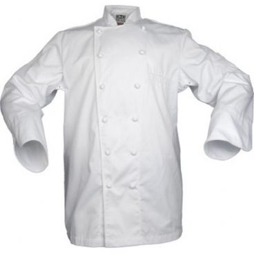 Uncommon Threads 0470C-2501 Ladies 12-Button Long Sleeve Navona Chef Coat, White - Extra Small