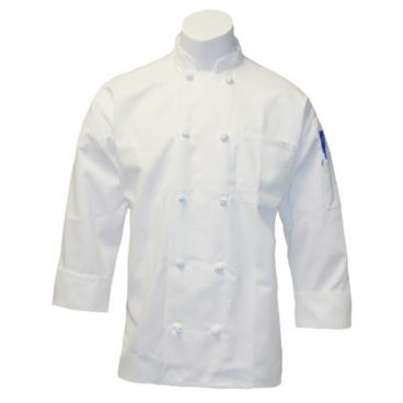 Uncommon Threads 0490-2505 Ladies 10-Button Long Sleeve Sedona Chef Coat, White - Extra Large