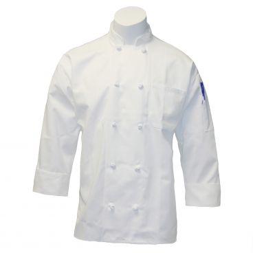 Uncommon Threads 0490-2506 Ladies 10-Button Long Sleeve Sedona Chef Coat, White - Double Extra Large
