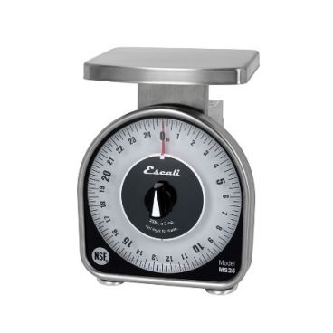 Escali SCMDL25 MS-Series Stainless Steel Mechanical Dial Scale - 25lb (400oz) Capacity