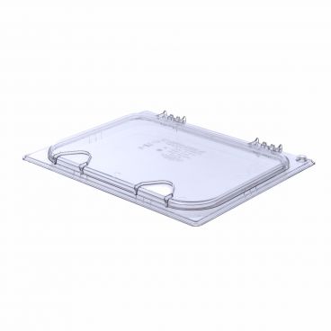 Carlisle 10239Z07 EZ Access Clear 1/2 Size Notched Polycarbonate Hinged Lid 
