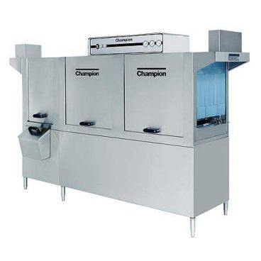 Champion 106 PW 356 Racks Per Hour High Temp Conveyor Dishwasher with Prewash