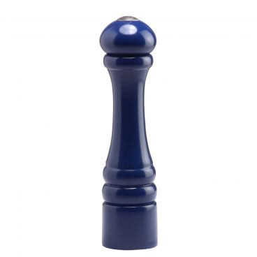 Chef Specialties 10755 Chef Professional Series 10" Autumn Hues Cobalt Blue Wood Salt Or Pepper Shaker With Rubber Plug And Stainless Steel Shaker Cap