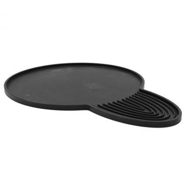 Tablecraft 10CSBK 10-1/8" Black Rubber Condensation Drip Tray