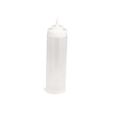 Tablecraft 11253C-1 12 Ounce Clear Polyethylene WideMouth Squeeze Bottle Dispenser