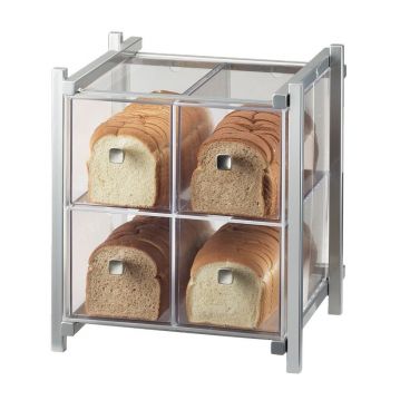 Cal-Mil 1146-74 14" x 14 3/4" x 15 3/4" One by One Four Drawer Silver Bread Display Case 