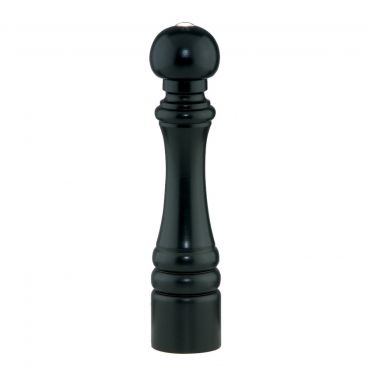 Chef Specialties 12555 Chef Professional Series 12" President Ebony Finish Wood Salt Or Pepper Shaker With Rubber Plug And Stainless Steel Shaker Cap
