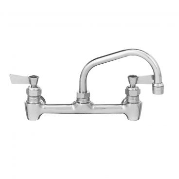 Fisher 13234 Backsplash Mounted Faucet with 8" centers, 2.2 GPM Aerator, and Lever Handles - 6" Swing Nozzle