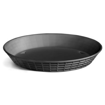 Tablecraft 137510BK 10" Black Polypropylene Round Diner Platter / Fast Food Basket