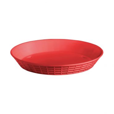 Tablecraft 137510R 10" Red Polypropylene Round Diner Platter / Fast Food Basket