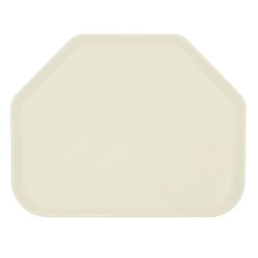 Cambro 1520TR538 Cottage White 14 9/16 Inch x 19 1/2 Inch Trapezoid Fiberglass Camtray Cafeteria Serving Tray