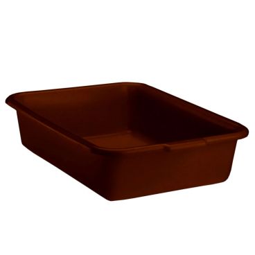 Vollrath 1521-01 Traex Deluxe 1 Compartment Chocolate Brown Bus Box - 21 3/4" x 15 5/8" x 5"