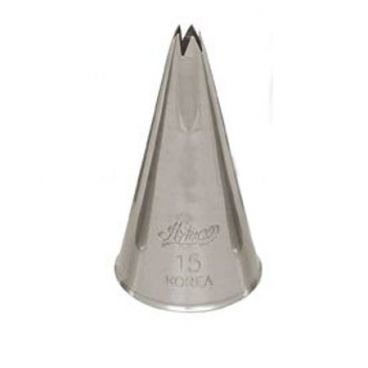 Ateco 15 Stainless Steel #15 Open Star Standard Decorating Tube Piping Tip (August Thomsen)