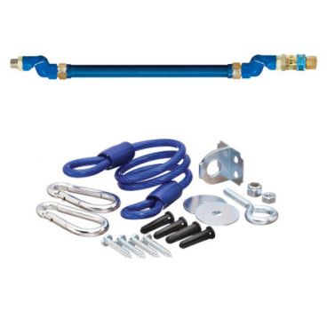 Dormont 16100BPQ2SR36 SnapFast 36" Gas Connector Kit with Two Swivels and Restraining Cable - 1" Diameter