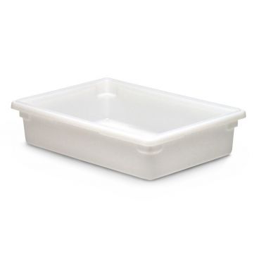 Cambro 18266P148 White 8.75 Gallon Full Size Poly Food Storage Box