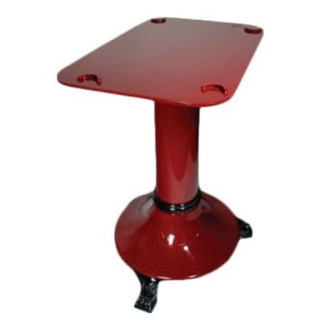 Omcan 18986 Cast Iron Red Pedestal Stand for Prosciutto Slicer Models 13634 and 26073