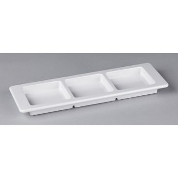 Gessner 1920WH 3 Compartment White Melamine Tray