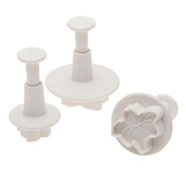 Ateco 1952 3-Piece Plastic Lily Plunger Cutter Set (August Thomsen)