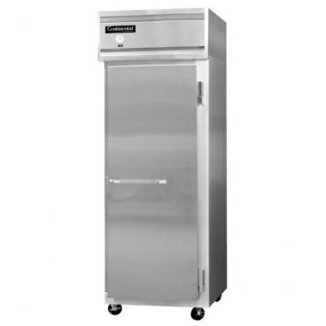 Continental Refrigerator 1FE-LT 28-1/2" Low-Temp Extra Wide Reach-In Freezer With 1 Full-Height Solid Door, 21 Cubic Ft, 115/208-230 Volts
