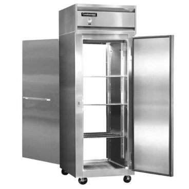 Continental Refrigerator 1FENPT 28-1/2" Extra Wide Pass-Thru Reach-In Freezer With 2 Full-Height Solid Doors, 21 Cubic Ft, 115 Volts