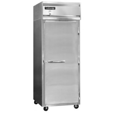 Continental Refrigerator 1FX-LT-SA 36-1/4" Extra Wide Low-Temp Reach-In Freezer With 1 Full-Height Solid Door And Aluminum Interior, 30 Cubic Ft, 115/208-230 Volts