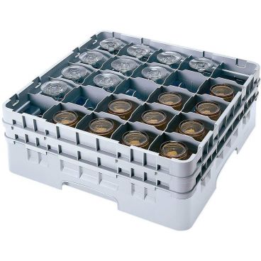 Cambro 20S800151 Camrack 8-1/2" High Glass Rack - 20 Compartments
