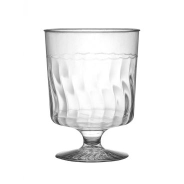 Fineline Flairware 2208 8 oz. Clear Plastic Wine Cup