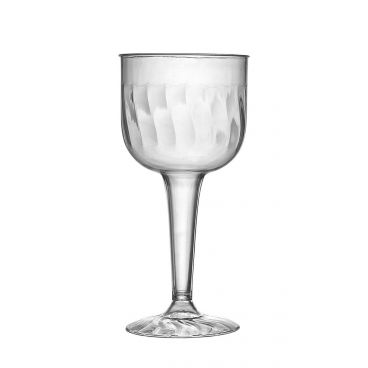 Fineline Flairware 2209 8 oz. Clear 1 Piece Plastic Wine Goblet