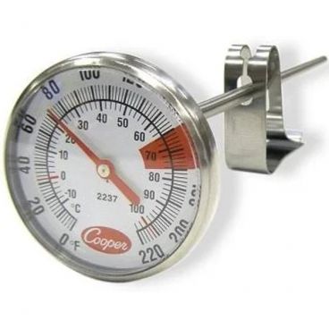 Cooper-Atkins 2237-04C-8 1.75" Dial Espresso/Milk Frothing Celsius Thermometer