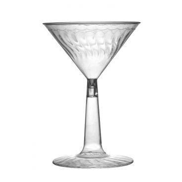 Fineline Flairware 2306-CL 6 oz. Plastic Martini with Clear Base