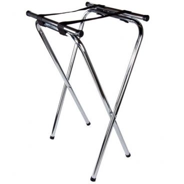 Tablecraft 23 29 1/2" Single Bar Chrome Plated Tray Stand