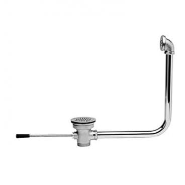 Fisher 24767 Lever Handle Waste Valve and Overflow Assembly with Drain Adaptor and Flat Strainer
