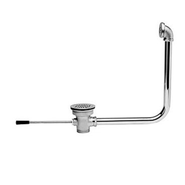 Fisher 24805 Lever Handle Waste Valve and Overflow Assembly with Drain Adaptor and Flat Strainer