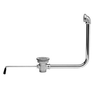 Fisher 24872 Twist Handle Waste Valve and Overflow Assembly with Drain Adaptor and Flat Strainer