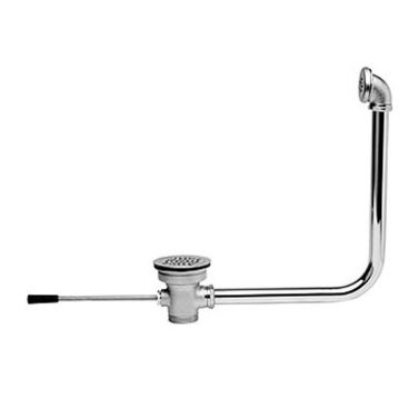 Fisher 24902 Twist Handle Waste Valve and Overflow Assembly with Drain Adaptor and Flat Strainer