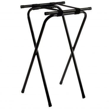 Tablecraft 24BK Black 31" Tall Metal Double Bar Tray Stand