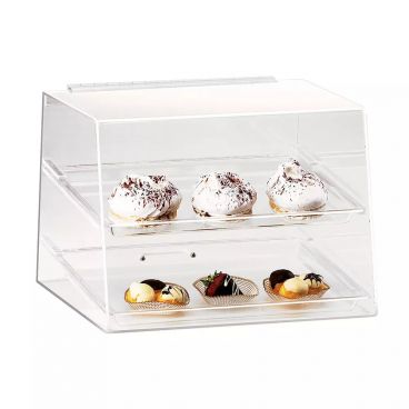 Cal-Mil 254 15" x 13" x 11" Classic Two Tier Acrylic Display Case with Rear Door