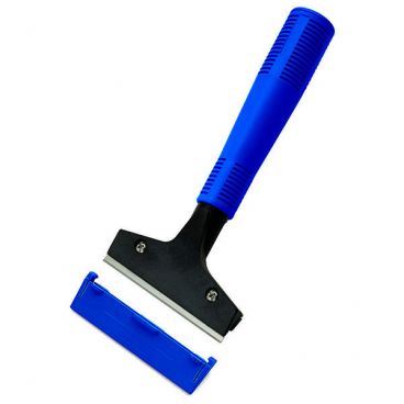 Continental 2556 4" x 8" Blue Scraper With Plastic Handle