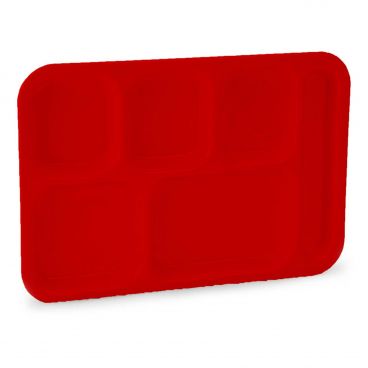 Vollrath 2615-02 14-1/2" x 10" Red Traex ABS School Compartment Tray 